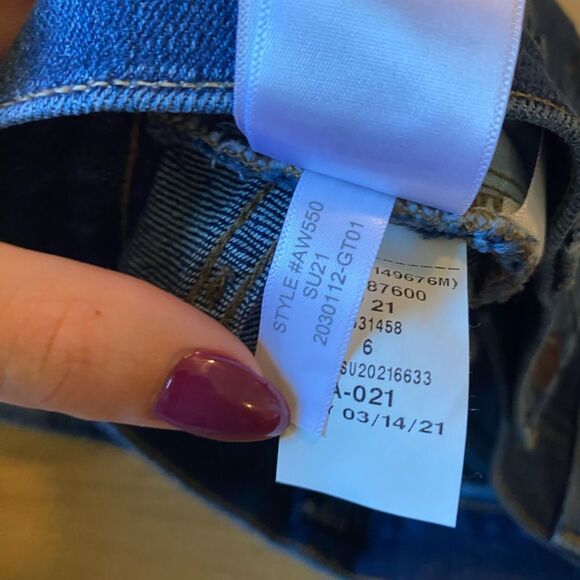 I. Crew Factory Size 6 Dark Wash Denim Knee length modest Aline skirt - Picture 6 of 6